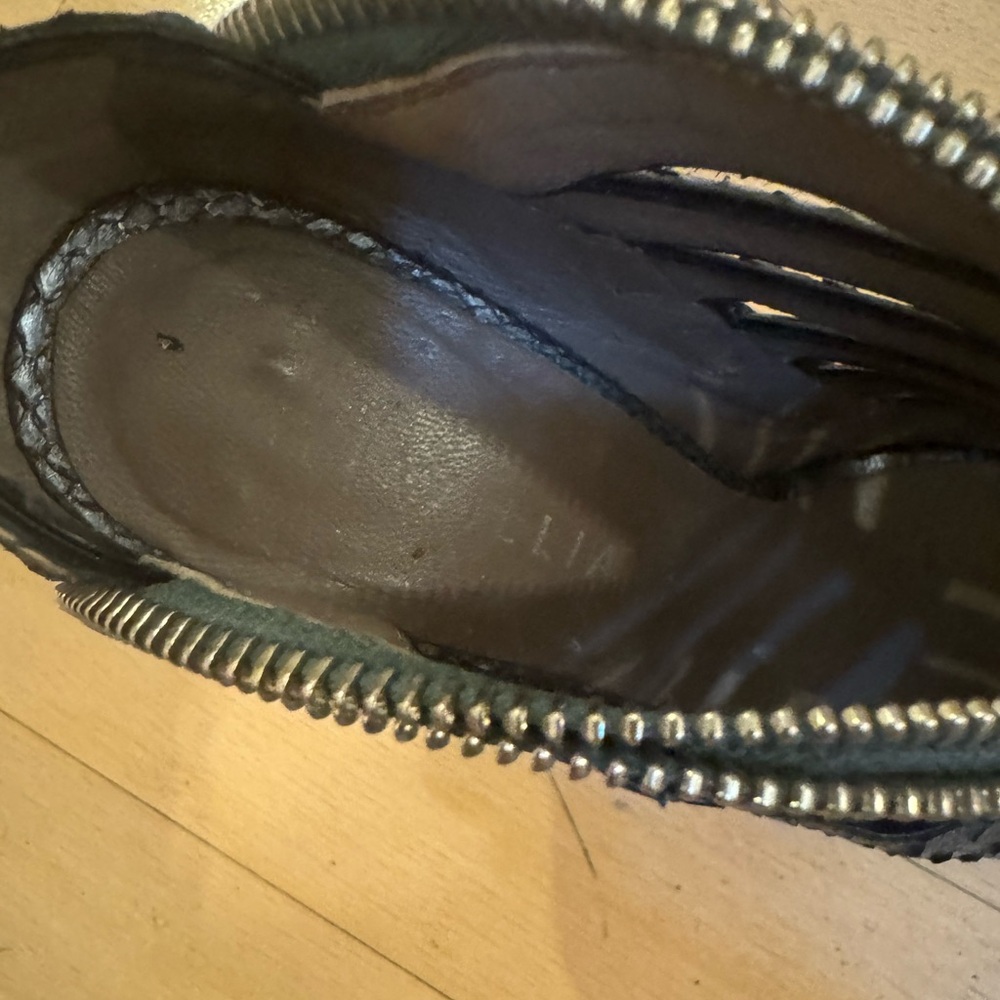 H Williams Rueda Metallic Lizard Zip Booties - Picture 9 of 9